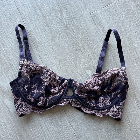 Intimately Free People Bra 32C Purple Underwired - Picture 1 of 15